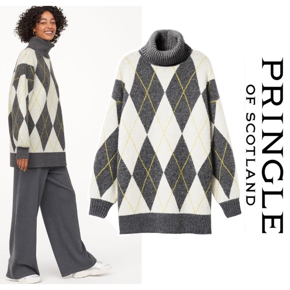 a r g y l e :: Pringle x Argyle Longline Turtleneck Sweater
